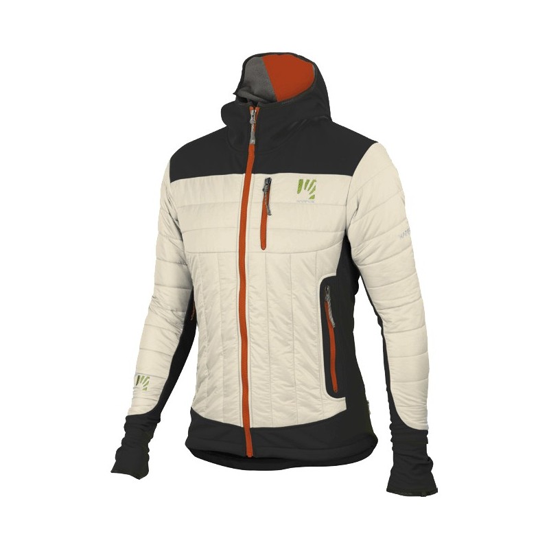 Chaud veste Sportful Karpos Lastei Loft Jacket blanc-noir Chaud veste Sportful Karpos Lastei Loft Jacket blanc-noir
